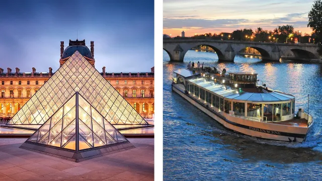 Louvre Museum & River Seine 1-hour cruise combo