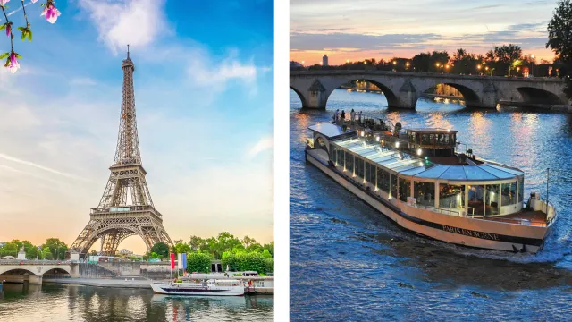 Billet combiné – Tour Eiffel (2ᵉ étage) & Croisière sur la Seine (1 heure)